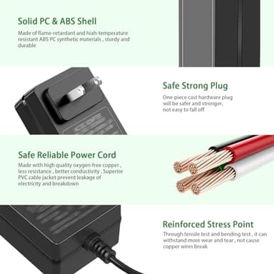 12V 2A Charger for Gateway Laptop, 12V 2A DC Power Supply for 12Volt Gateway GWTC116-2BL GWTN156-11BK GWTC116 GWTN116 GWTN156 GWTN141 GWNC21524 GWTN133 N11SP3; EVOO EV-C-116-5 Power Cord. - Image 6