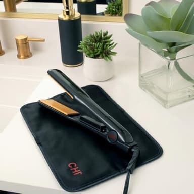CHI Tourmaline Ceramic Flat Iron, Hair Straightener For An Even & Smooth Finish, 1 1/2" Iron, Onyx Black - Image 3