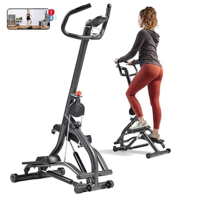 Sunny Health & Fitness Stair Stepper w/Handlebar, Extended Step Range Machine for Climbing Exercise, Compact, Height-Adjustable, Low-Impact & SunnyFit App Enhanced Connectivity – SF-S021001 - Image 1