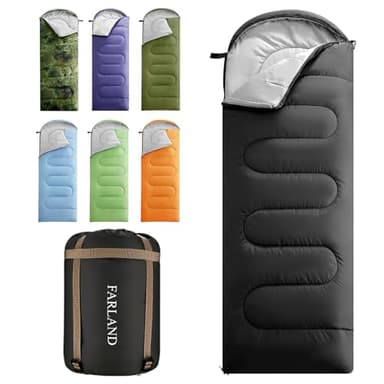 FARLAND Sleeping Bags 30℉ for Adults Teens Kids with Compression Sack Portable and Lightweight for 3-4 Season Camping, Hiking,Waterproof, Backpacking and Outdoors - Image 1