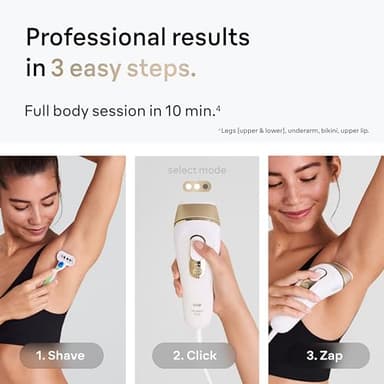 Braun IPL at Home Laser Hair Removal for Women and Men, Silk Expert Pro 5 PL5137 with Venus Swirl Razor, Permanent Visible Hair Reduction in Hair Regrowth for Body & Face, Corded, PL5137 - Image 4