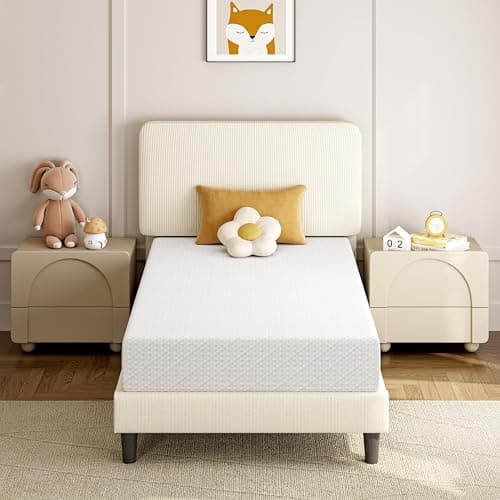 Yaheetech 8 Inch Twin Mattress 3 Foam Layer Cooling Gel Memory Foam Mattresses, Green Tea for Fresher Sleep, Medium Firm, CertiPUR-US Certified, Twin Size Mattress in a Box - Image 1