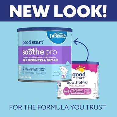 Good Start | Dr. Brown's Soothe Pro, Baby Formula Powder, for Sensitive Tummies, Gas, Fussiness and Spit-Up, Infant Formula with Probiotics, DHA, Non-GMO, 30.6 Ounce - Image 2