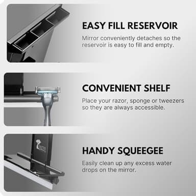 ToiletTree Products Fogless Shower Mirror - Anti-Fog Mirror - Adjustable Shaving Mirror with a Squeegee - Rust-Proof, Impact-Resistance Bathroom Shower Mirror - Tall - Image 7