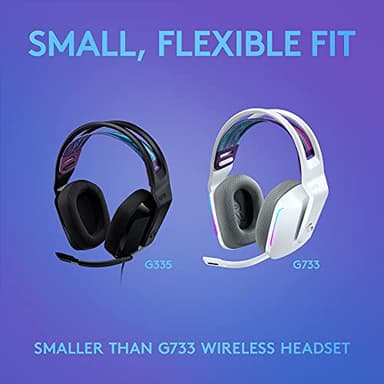 Logitech G335 Wired Gaming Headset, with Flip to Mute Microphone, 3.5mm Audio Jack, Memory Foam Earpads, Lightweight - Black - Image 11