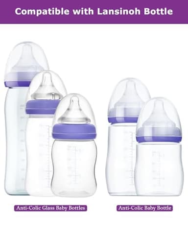 Silicone Nipples for Lansinoh Baby Bottle, Size S,Replacement Bottle Nipple,1m+,Slow Flow, 6 Count - Image 6