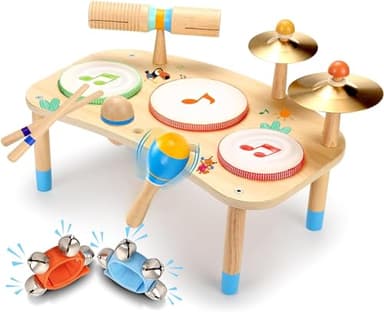 OATHX Kids Drum Set - 11 in 1 Musical Instruments for Toddlers Baby Preschool Educational Musical Toys, Montessori Toys for Kids Ages 1-6 - Image 2