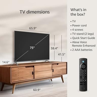 Amazon Fire TV 75" Omni QLED Series 4K UHD smart TV, Dolby Vision IQ, Fire TV Ambient Experience, local dimming, hands-free with Alexa - Image 4
