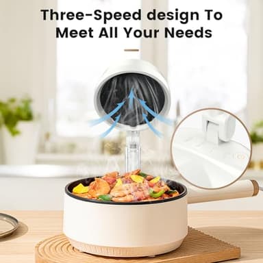 Portable Range Hood for Cooking,Portable Range Hood Exhaust Fan,Portable Exhaust Fan Filtering Fumes with Low Noise for Kitchen,Indoor BBQ,RV Kitchen and Maintenance Workbench (White) - Image 4