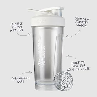 BlenderBottle Strada Tritan Shaker Bottle with Locking Lid, 28-Ounce, White - Image 3