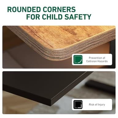 FEZIBO 48 x 24 Inches Standing Desk with Drawer, Adjustable Height Electric Stand up Desk with Storage, Sit Stand Home Office Desk, Ergonomic Computer Desk, Rustic Brown - Image 8