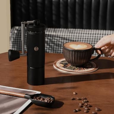 Manual Coffee Grinder S3 ESP TIMEMORE, External Adjustment, Designed for Espresso, Upgrade Integrated All-Metal Body, Folding Handle, Black - Image 7