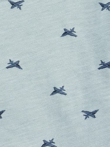 Simple Joys by Carter's Baby Boys' 3-Pack Short-Sleeve Tee Shirts, Dusty Blue/Gold Stripe/Tapestry Blue Stripe, 7 - Image 3