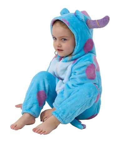 SCOPUCI Unisex Baby Animal Onesie Pajamas,Infant Flannel Halloween Cosplay Costume, Toddler Christmas Homewear/Sleepwear - Image 3
