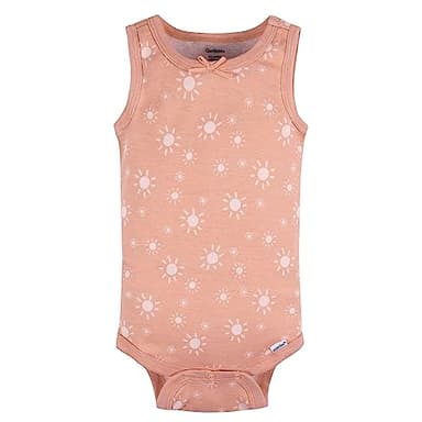 Gerber Baby Girls Multi-Pack Sleeveless Onesies Bodysuit Flowers 18 Months - Image 4