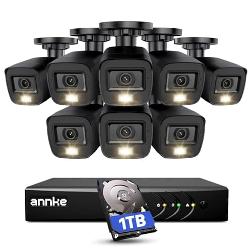 ANNKE 3K Lite Wired Security Camera System Outdoor with AI Human/Vehicle Detection, 8CH H.265+ DVR and 8 x 1920TVL 2MP IP67 Home CCTV Cameras with Smart Dual Light, Color Night Vision, 1TB Hard Drive - Image 1