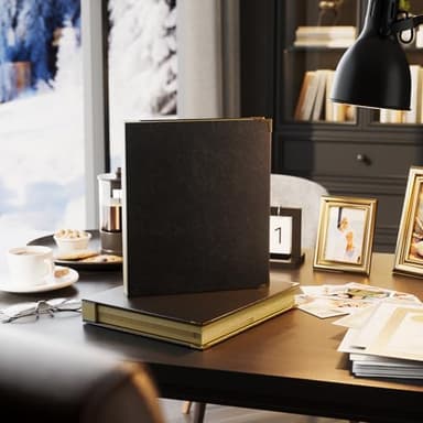 ABC life Important Document Organizer, Customized Expanding File Folder for Important Papers, Letters, Birth Certificates, Emergency Binder, Photos, Passports, Black - Image 2