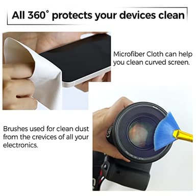 Phone Screen Cleaner Spray, JiaTeums Electronics Touchscreen Mist Cleaning Spray for Monitor Tablet TV Tesla OLED Screen Sunglasses - with Brush & Wipe Tool - 2 Pack, Grey Blue - Image 4