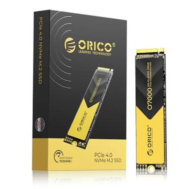 ORICO 2TB NVMe SSD PCIe 4.0- Up to 7000MB/s, M.2 SSD 2280 PCIe 4.0X4 Internal Solid State Drive, Fast Heat Dissipation, Compatible with macOS Windows for Gamers and Creators-O7000 (2TB) - Image 1