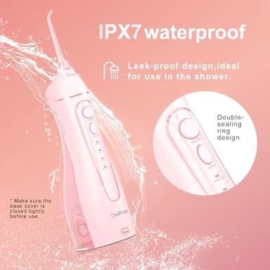Oralfree Water flosser Teeth Picks - Dental Braces Cordless Oral Irrigator Portable Rechargeable Travel Irrigation Cleaner IPX7 Waterproof Electric Professional Flossing Teeth Cleaning for Home - Image 4