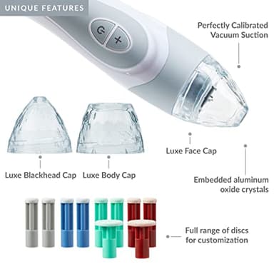 PMD Personal Microderm Elite Pro - At-Home Microdermabrasion Machine with Kit for Face and Body - Exfoliating Crystals and Vacuum Suction for Fresh and Radiant Skin - Three Speed and Suction Options - Image 8