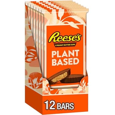 REESE'S Plant Based Oat Chocolate Confection Peanut Butter Cups, Candy Packs, 1.4 oz (12 Count) - Image 1