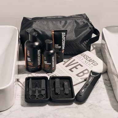 MANSCAPED® The Premier Package 5.0 Ultra, with The Lawn Mower® 5.0 Ultra Men's Groin & Body Hair Trimmer, Shears 3.0, Crop Preserver® Ball Deodorant, Refined® Body Wash, Crop Soother™, Shed 2.0 - Image 2