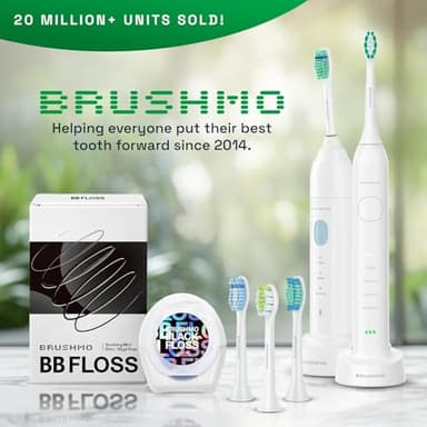 Brushmo Plaque Control Replacement Toothbrush Heads, Compatible with Philips Sonicare Click-on Electric Toothbrush Handles, 8 Standard Replacement Heads, Soft Dupont Bristles, BM928, White - Image 6