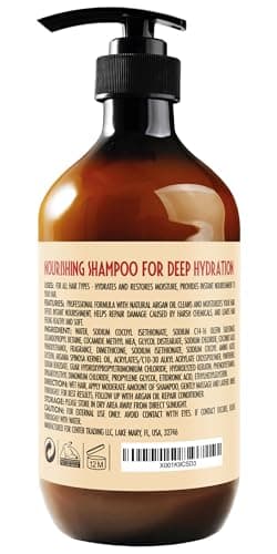 Moroccan Argan Oil Shampoo - Sulfate SLS Paraben Free Moisturizing Treatment for Women and Men - For All Types Including Curly, Dry, Damaged and Oily Hair - Hydrating and Nourishing - Salon Grade - Image 7