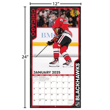 TURNER SPORTS Chicago Blackhawks Connor Bedard 2025 12x12 Player Wall Calendar (25998012239) - Image 5