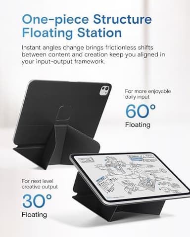 MOFT Dynamic Folio Case for iPad mini 7 A17 Pro 2024 & iPad mini 6th A15 2021, 8.3 Inch Silm Magnetic Stand Case with 20+ Viewing Angles, Auto Wake/Sleep, Ultra Thin, Jet Black - Image 4
