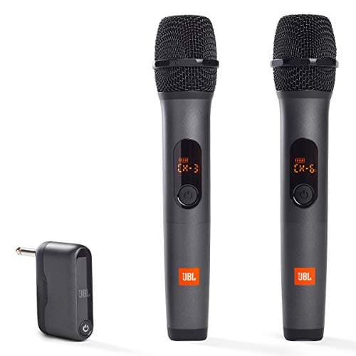 JBL Wireless Two Microphone System with Dual-Channel Receiver, Black - Image 1