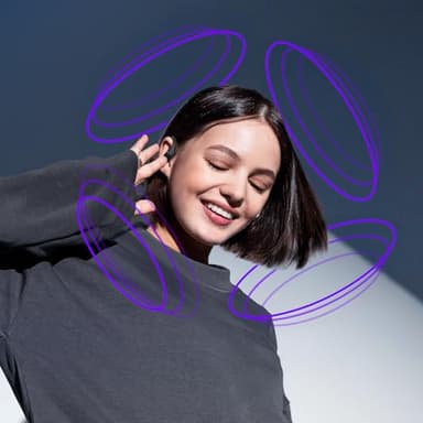 occiam Active Noise Cancelling Ear Buds Wireless Earbuds Bluetooth Headphones 96Hrs Playback LED Display Over-Ear Waterproof Earphones with Earhooks Mics Clear Call for Sport/Running/Workout Black - Image 7