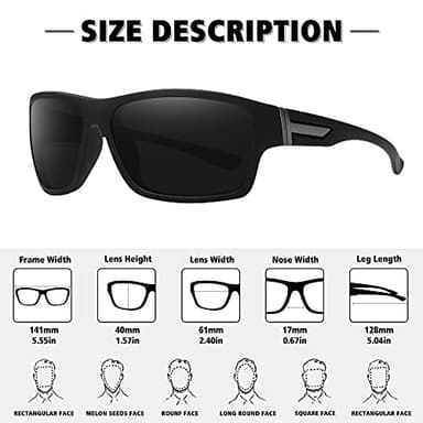 STORYCOAST Polarized Sports Sunglasses for Men Women Unbreakable Frame Cycling Fishing Driving 3Pack Black+Black+Black - Image 3
