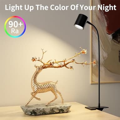 Dott Arts Desk Lamp,USB Clip On Light,Book Lights for Reading at Night,3 Color Modes,10 Brightness Clamp Lights,360° Gooseneck LED Reading Light for Books in Bed,Eye-Care for Home Office,Headboards - Image 7