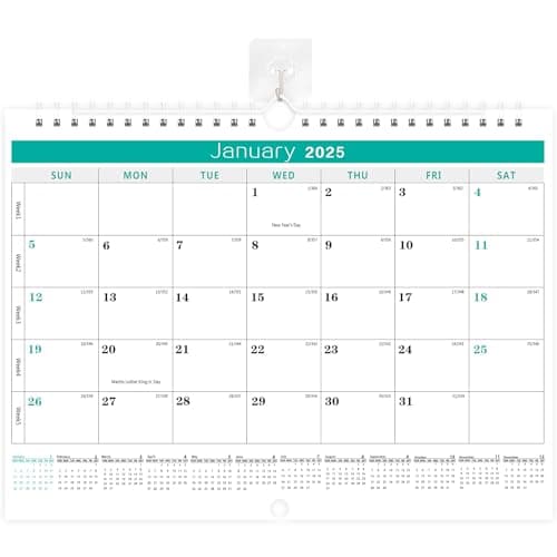 BHR Calendar 2025-2026 Wall Calendar From January 2025 to June 2026 18 Months Calendar Planner, 14.7"×11"Thick Paper with Julian Dates and Block for Home Office Planning for New Year Christmas Gifts - Image 1