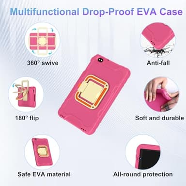2025 Android 14 Tablet, 10 inch Tablets 22GB+128GB +1TB Expand, 8000mAh Octa-Core Tablet w/ Drop-proof Case, HD IPS Display, GPS, 5G WIFI, Split Screen,Widevine L1, for Adults and Kids -Metal Rose Red - Image 4