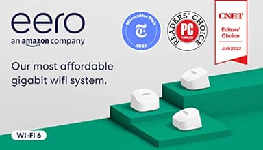 Like-New Amazon eero 6+ mesh wifi system - Supports internet plans up to a Gigabit, Coverage up to 4,500 sq. ft., Connect 75+ devices, 3-pack - Image 8