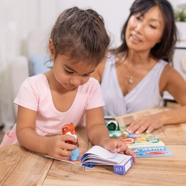 Melissa & Doug Sticker Wow!™ Fox Bundle: 24-Page Activity Book, Refillable Sticker Stamper, Mini Pad, 500 Stickers, Arts and Crafts for Kids Ages 3+ - Image 7