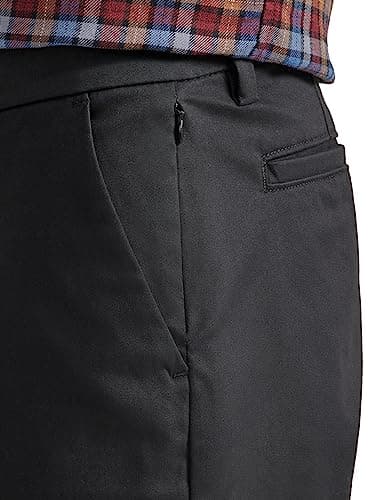 Lee Men's Flat Front Relaxed Straight Pant, Black, 38W x 34L - Image 6