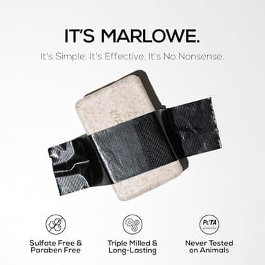 MARLOWE. No. 102 Body Scrub Soap 7 oz (3 Bars), Exfoliating Soap Bar with Shea Butter, Olive Oil & Green Tea Extracts, Cleanses, Smooths & Revitalizes Skin, Original Sage & Fir Scent - Image 4