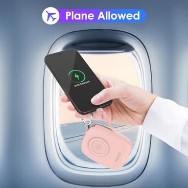 Small Portable Charger 5000mAh,iWatch Wireless Charger Mini Power Bank with Built-in Cable,Travel Keychain Charger for Apple Watch 11/10/9/8/Ultra/7/6/Se/5/4,iPhone 17/16/15/14/13/12,Android Phone - Image 7