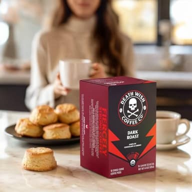Death Wish Coffee, Single Serve Coffee - 10 Each of Medium, Dark, and Espresso Roast - Mixed Roast Variety Pack - Image 6
