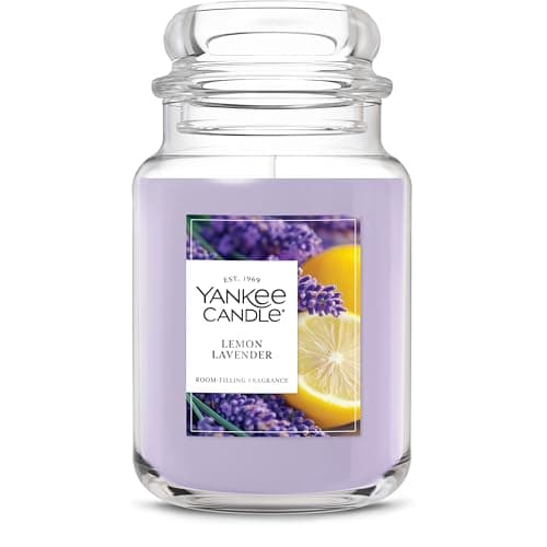 Yankee Candle Lemon Lavender Scented Candle, 22oz Large Jar with up to 150 Hour Burn Time, Giftable, Birthdays - Image 1