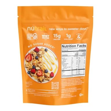 NuTrail 15g Protein Granola Cereal, Honey and Oats, No Sugar Added, Gluten Free, Made with Whey, 8 oz. 3 Count - Image 2