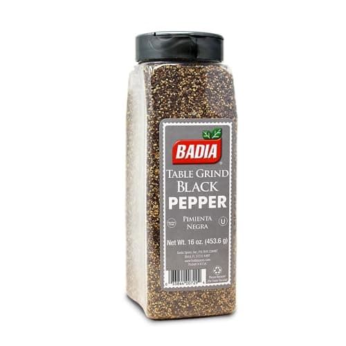 Badia Black Pepper Table Grind, 16 oz - Premium Seasoning for Cooking & Freshly Ground Flavor - Image 1