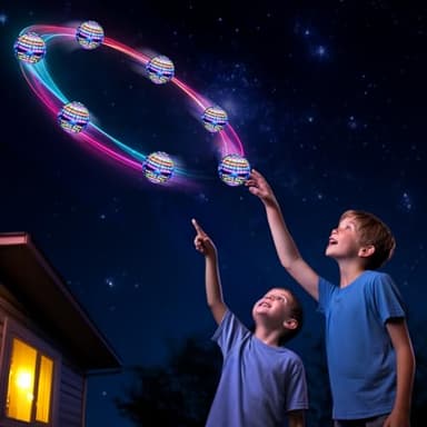 Ivtivfu Flying Orb Ball (Blue, 2025 Upgraded) with Dazzling Lights, Magic Hover Spinner, Cool Boomerang Drone, Floating Cosmic Globe, Kids Toys Gifts for 6 7 8 9 10 Year Old Boys Girls - Image 3