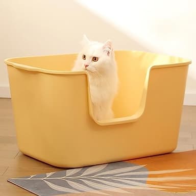 TownTime Extra Large Litter Box with High Sides 24.60" Lx16.92 Wx12.99 H,Anti-Splashing Kitty Litter Box,Tool-Free Assembly,Multi cat Litter Box,Jumbo Litter Box (Green) - Image 3