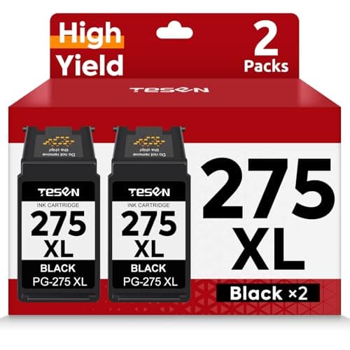 PG-275XL 275XL Black Ink Cartridges Remanufactured Replacement for Canon 275XL 275 PG-275 PG275 XL Black High Yield for PIXMA TR4720 TS3522 TS3500 TR4700 TR4722 TS3720 Printer Ink Cartridge (2 Black) - Image 1