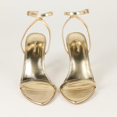 The Drop Women's Lina Trend Heel Sandal, Gold, 7 - Image 3